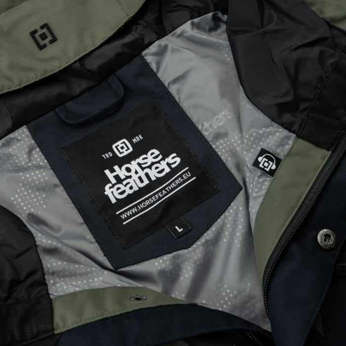 HORSEFEATHERS SPENCER SNOW JACKET BLACK GRAPE LEAF - Image 7