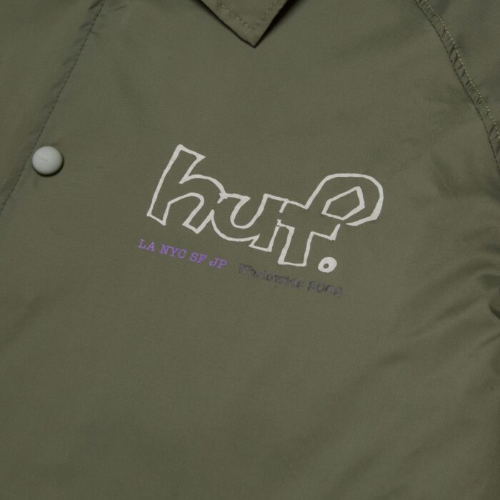 HUF DROP OUT COACHES JACKET FOREST GREEN - Image 7