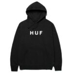 HUF ESSENTIALS OG LOGO HOODIE BLACK