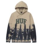 HUF HARTFORD TIEDYE HOODIE TAN