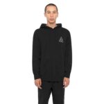 HUF ESSENTIALS TRIPLE TRIANGLE HOODIE BLACK - Image 3