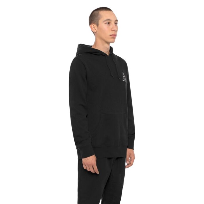 HUF ESSENTIALS TRIPLE TRIANGLE HOODIE BLACK - Image 4