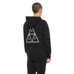 HUF ESSENTIALS TRIPLE TRIANGLE HOODIE BLACK - Image 5