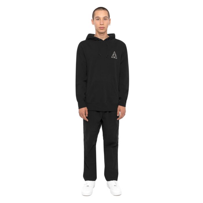 HUF ESSENTIALS TRIPLE TRIANGLE HOODIE BLACK - Image 6