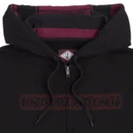 INDEPENDENT BAR STITCH ZIP HOODIE BLACK - Image 3