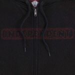INDEPENDENT BAR STITCH ZIP HOODIE BLACK - Image 4