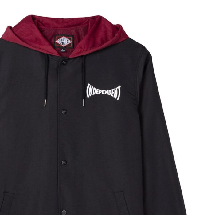 INDEPENDENT SPAN HOODED WINDBREAKER BLACK - Image 3