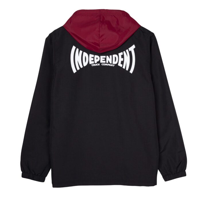 INDEPENDENT SPAN HOODED WINDBREAKER BLACK - Image 2