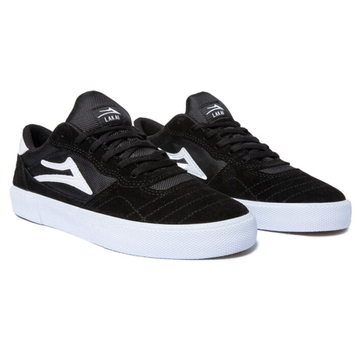 LAKAI CAMBRIDGE SHOES BLACK WHITE SUEDE - Image 2