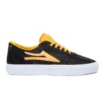 LAKAI MANCHESTER SHOES BLACK GOLD SUEDE
