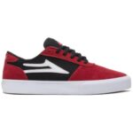 LAKAI MANCHESTER SHOES RED BLACK SUEDE