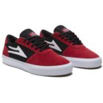 LAKAI MANCHESTER SHOES RED BLACK SUEDE - Image 2
