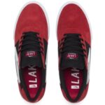 LAKAI MANCHESTER SHOES RED BLACK SUEDE - Image 3