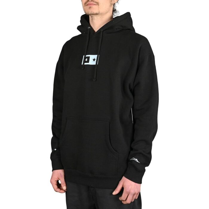 LAKAI X FOURSTAR BAR LOGO HOODIE BLACK - Image 3