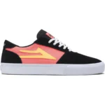 LAKAI MANCHESTER SHOES BLACK RED UV SUEDE - Image 2