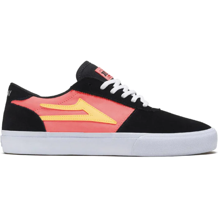LAKAI MANCHESTER SHOES BLACK RED UV SUEDE - Image 2