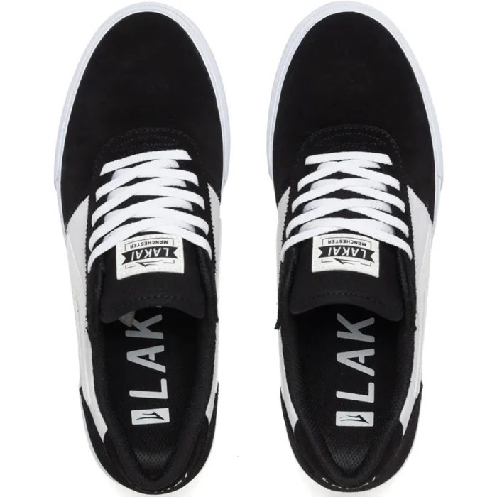 LAKAI MANCHESTER SHOES BLACK RED UV SUEDE - Image 4