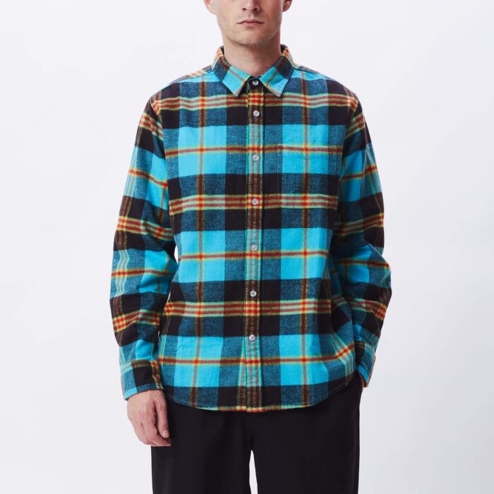 OBEY ORCHARD WOVEN SHIRT AQUA MULTI - Image 3