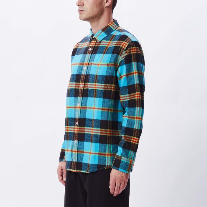 OBEY ORCHARD WOVEN SHIRT AQUA MULTI - Image 4
