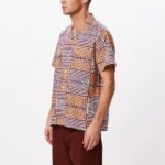 OBEY TOWNS SHIRT PINK CLAY MULTI - Image 4