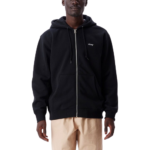 OBEY TAB ZIP HOODIE BLACK - Image 4