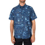 SALTY CREW SEAFARER TECH SHIRT NAVY