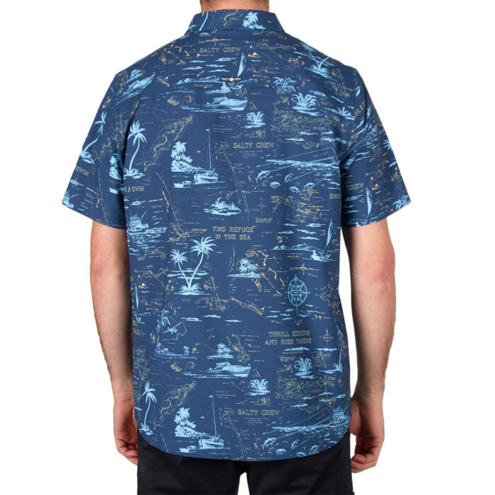 SALTY CREW SEAFARER TECH SHIRT NAVY - Image 2
