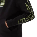 VANS BOYS NEON FLAMES HOODIE BLACK - Image 4