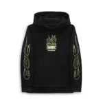 VANS BOYS NEON FLAMES HOODIE BLACK - Image 6