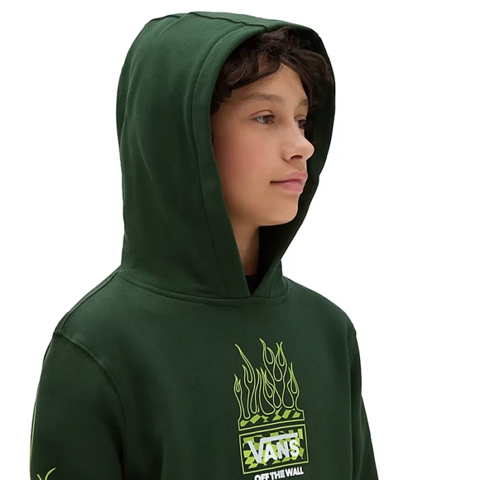 VANS BOYS NEON FLAMES HOODIE MOUNTAIN VIEW - Image 4