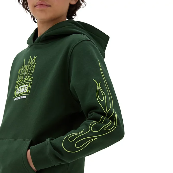 VANS BOYS NEON FLAMES HOODIE MOUNTAIN VIEW - Image 3