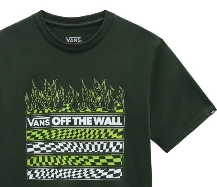 VANS BOYS NEON FLAMES T-SHIRT MOUNTAIN VIEW - Image 3