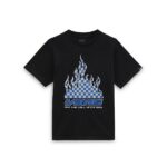 VANS BOYS REFLECTIVE CHECKERBOARD FLAME T-SHIRT BLACK - Image 4