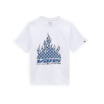 VANS BOYS REFLECTIVE CHECKERBOARD FLAME T-SHIRT WHITE - Image 3
