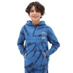VANS BOYS TIE DYE PULLOVER HOODIE BLUE