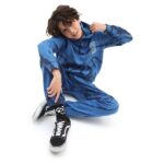 VANS BOYS TIE DYE PULLOVER HOODIE BLUE - Image 2