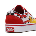 VANS JUNIOR COMFYCUSH OLD SKOOL SHOES FLAME CHECKERBOARD RED - Image 4