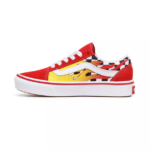 VANS JUNIOR COMFYCUSH OLD SKOOL SHOES FLAME CHECKERBOARD RED - Image 3