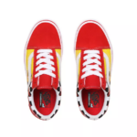 VANS JUNIOR COMFYCUSH OLD SKOOL SHOES FLAME CHECKERBOARD RED - Image 5