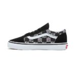 VANS JUNIOR OLD SKOOL SHOES ZEBRA DAZE BLACK - Image 2