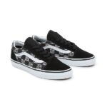 VANS JUNIOR OLD SKOOL SHOES ZEBRA DAZE BLACK - Image 3