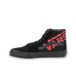 VANS JUNIOR SK8-HI SHOES LOGO BLACK RED - Image 2