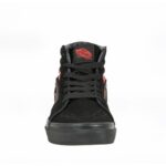 VANS JUNIOR SK8-HI SHOES LOGO BLACK RED - Image 3