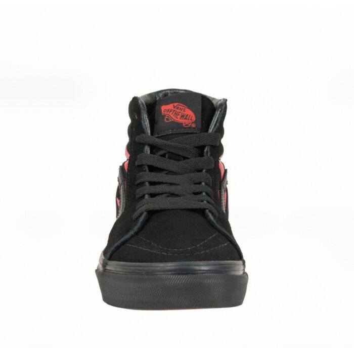 VANS JUNIOR SK8-HI SHOES LOGO BLACK RED - Image 3