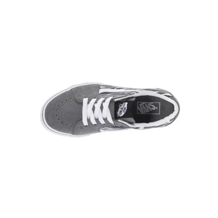VANS JUNIOR SK8-LOW SHOES FLAME CAMO GREY BLACK - Image 2