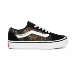 VANS KIDS COMFYCUSH OLD SKOOL SHOES WOODLAND CAMO BLACK TRUE WHITE