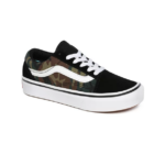 VANS KIDS COMFYCUSH OLD SKOOL SHOES WOODLAND CAMO BLACK TRUE WHITE - Image 3