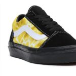 VANS KIDS OLD SKOOL SHOES GLOW LIGHTNING BLACK YELLOW - Image 2