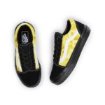 VANS KIDS OLD SKOOL SHOES GLOW LIGHTNING BLACK YELLOW - Image 4