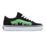 VANS KIDS OLD SKOOL SHOES GLOW SLIME BLACK GREEN